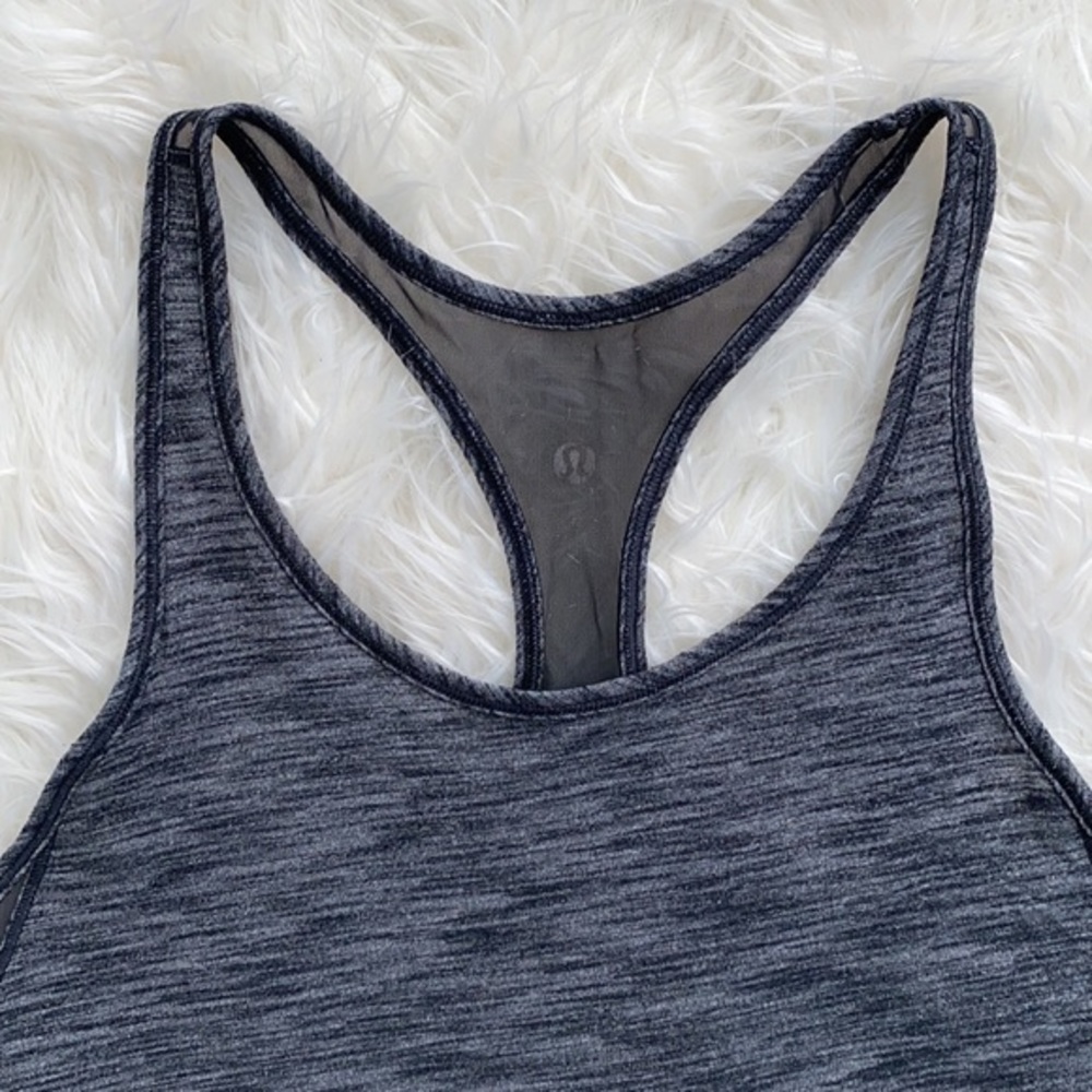 Lululemon | Gray Mesh Back Tank Top - Picture 2 of 14